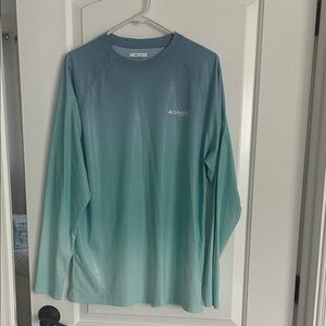 Columbia Teal and Aqua Long Sleeve Shirt